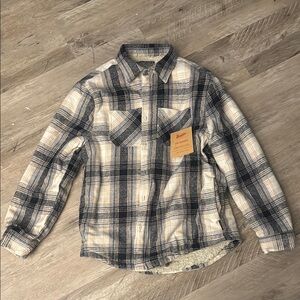Brooklyn Cloth Blue and White Plaid Shirt Jacket